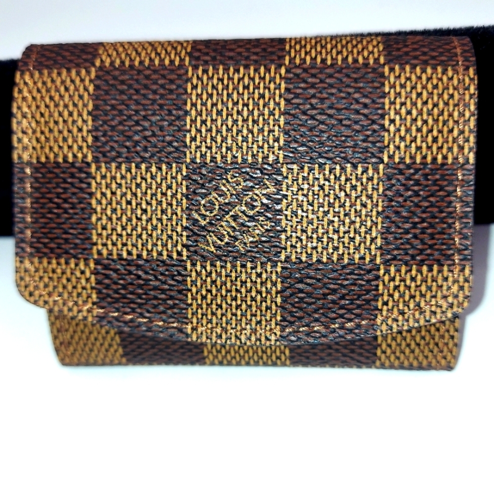 Louis Vuitton Cuff Damier Ebene Air Pod Cuff Link Jewerly Case